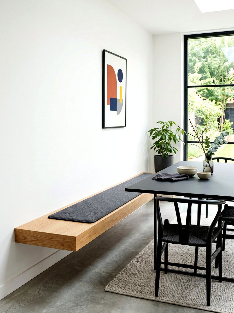 Modern minimalist dining bench - 30 built in dining bench ideas