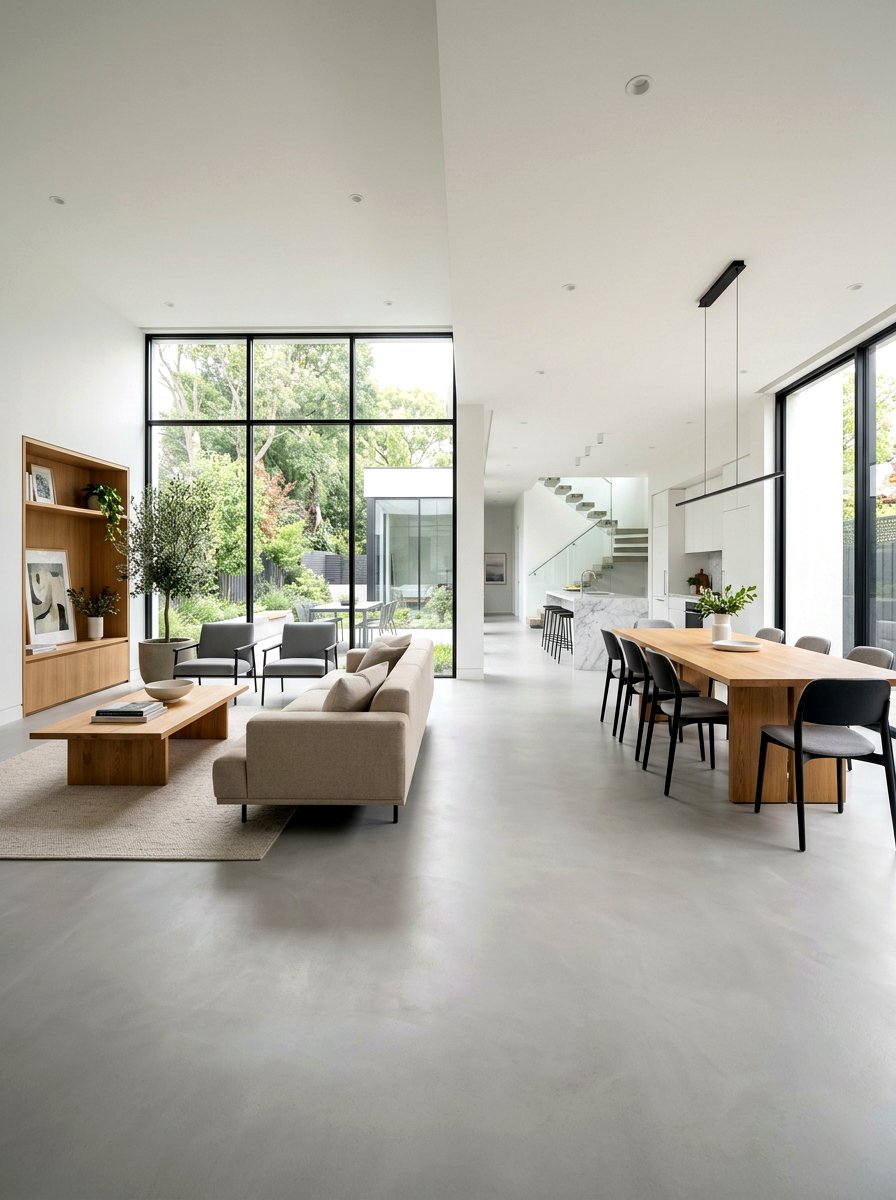 Modern minimalist floor - 30 painted floor ideas