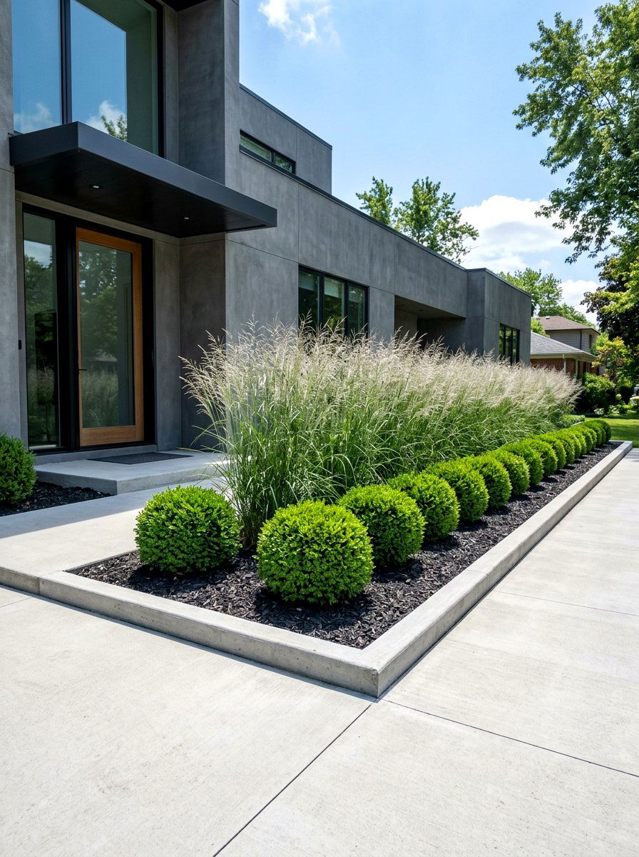 Modern minimalist flower bed - 30 flower bed layout ideas