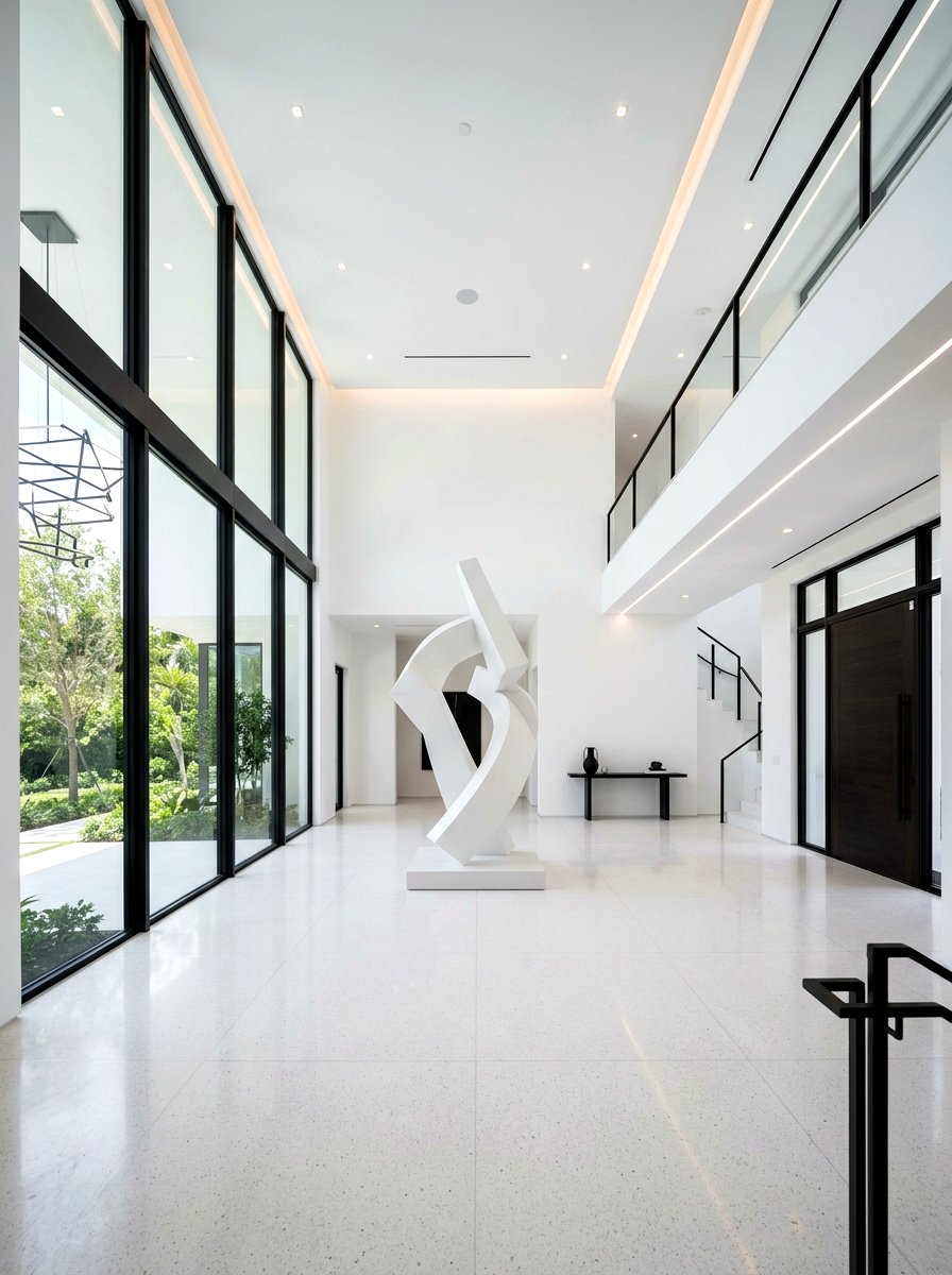 Modern minimalist foyer - 30 dramatic foyer decor ideas