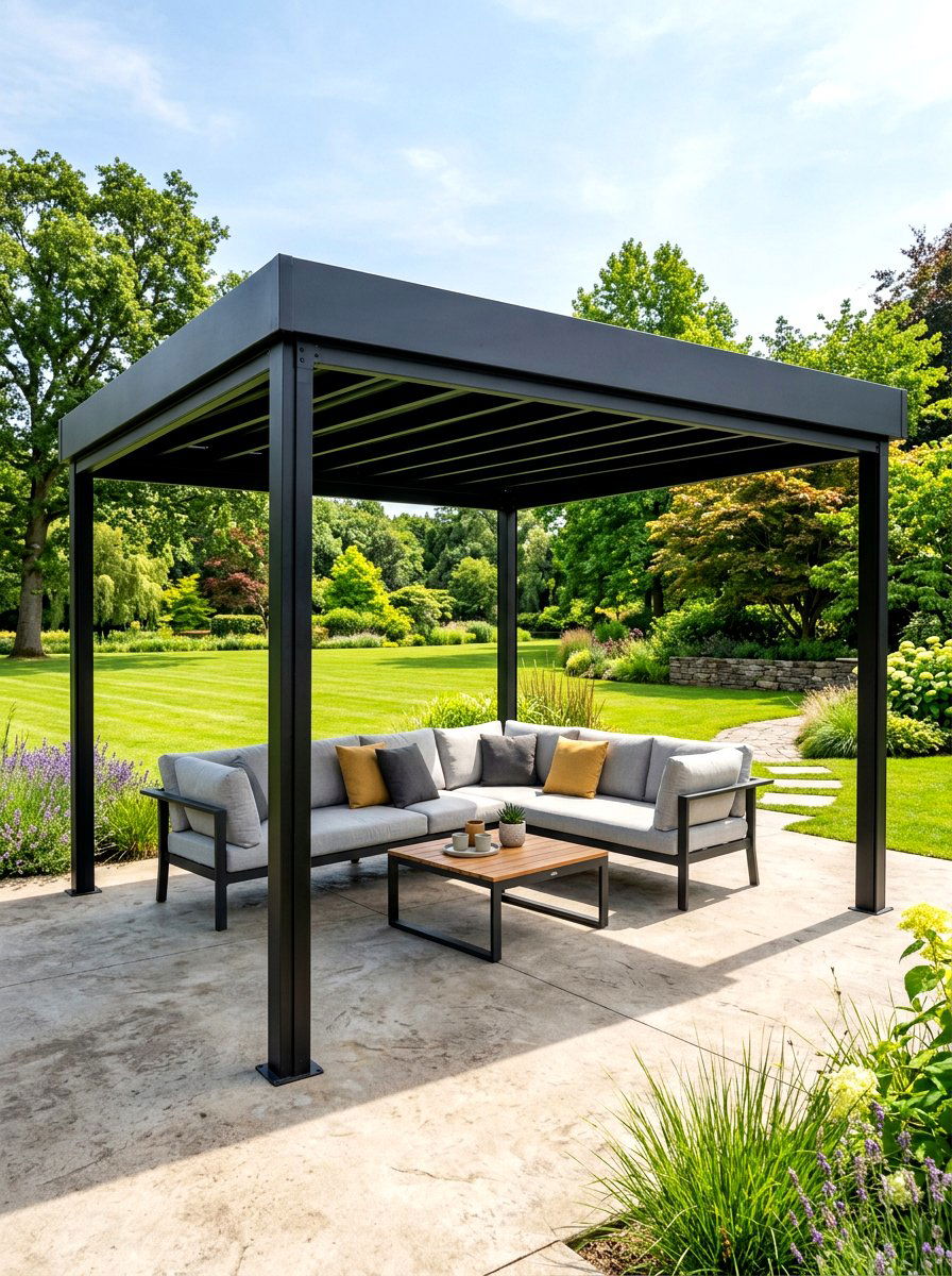 Modern minimalist gazebo - 30 backyard gazebo ideas