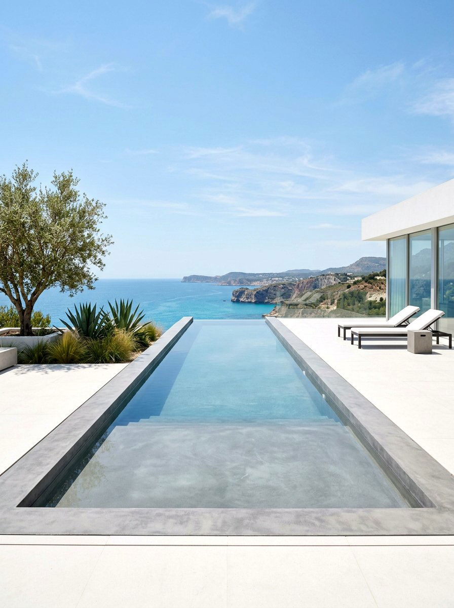 Modern minimalist infinity pool - 30 infinity pool backyard ideas