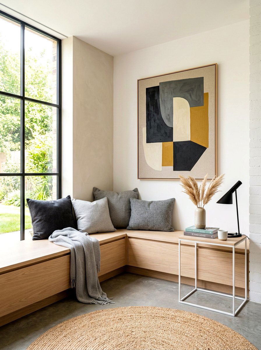 Modern minimalist nook - 30 banquette dining room ideas