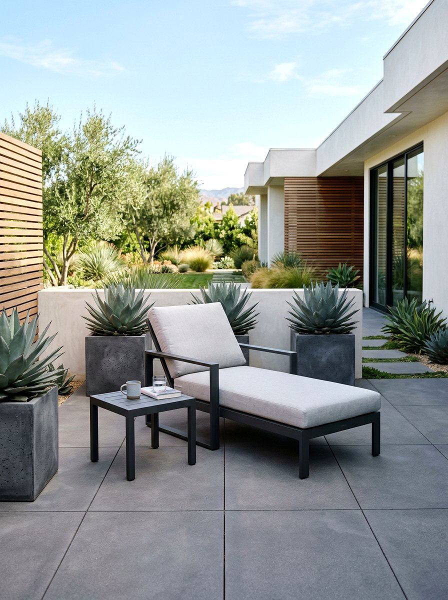 Modern minimalist patio - 30 outdoor reading garden ideas