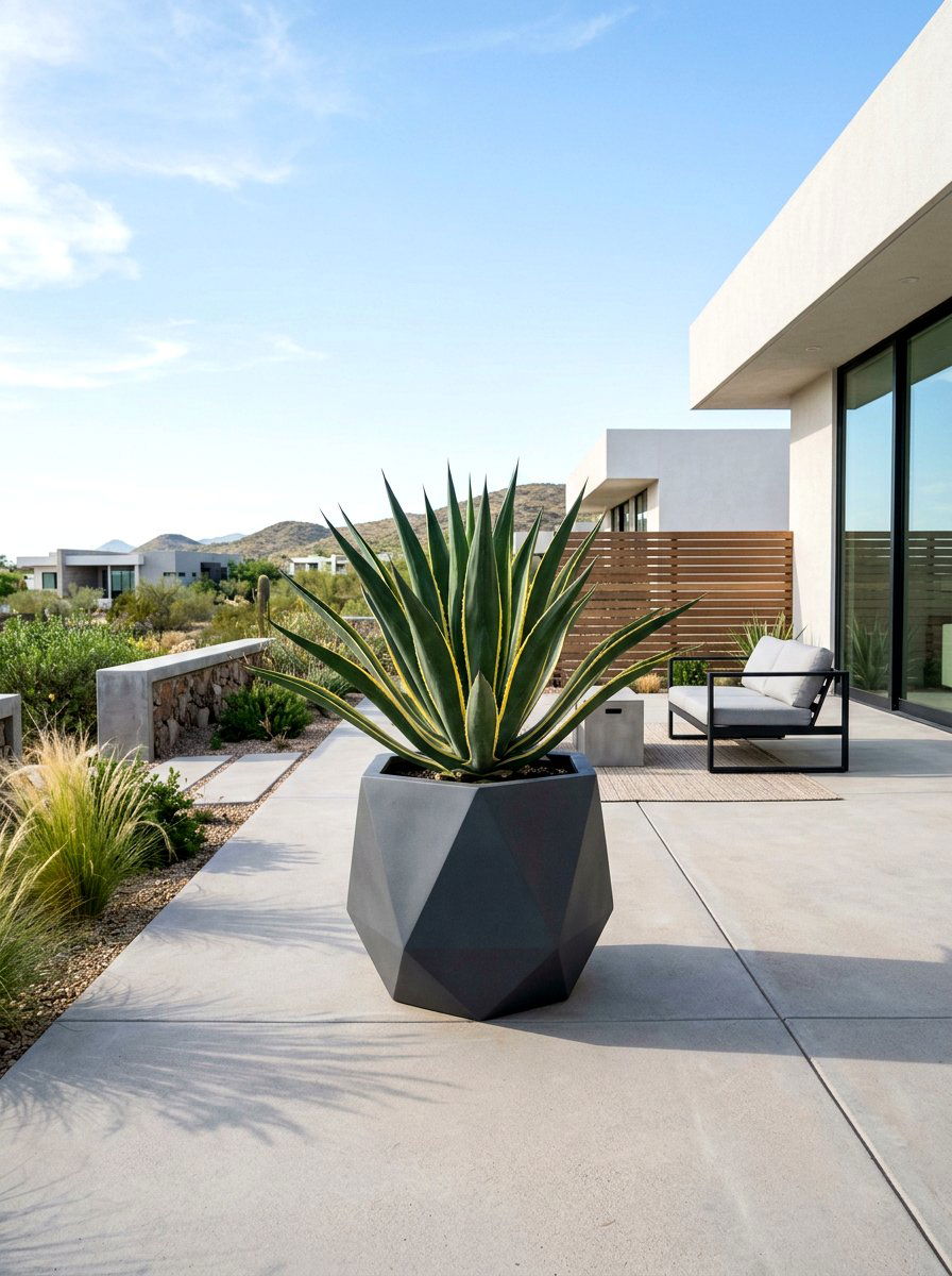 Modern minimalist planter - 30 container garden ideas