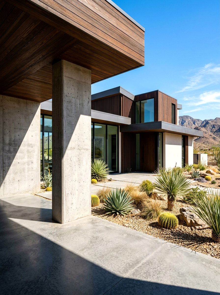 Modern minimalist porch column - 30 porch column ideas