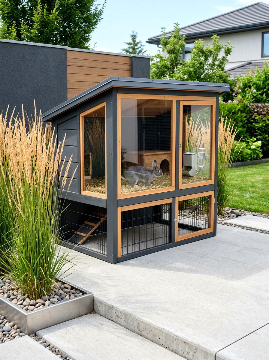 Modern minimalist rabbit hutch - 30 rabbit hutch garden ideas