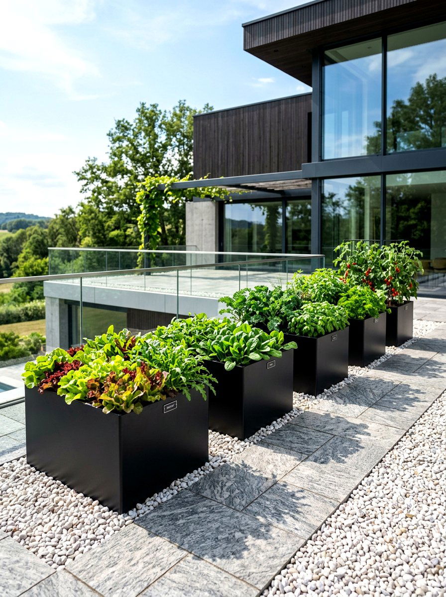 Modern minimalist salad garden - 30 salad garden ideas