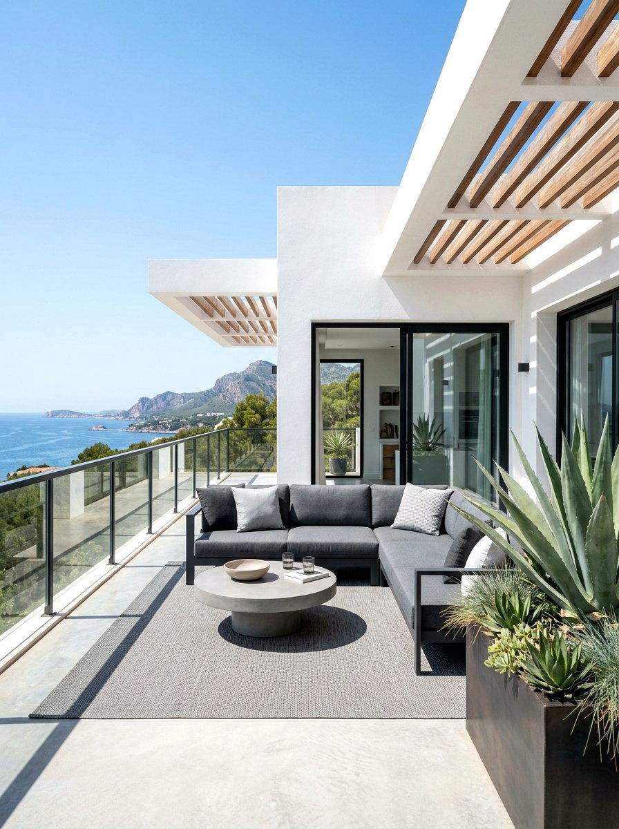 Modern minimalist terrace - 30 terrace lounge ideas aesthetic