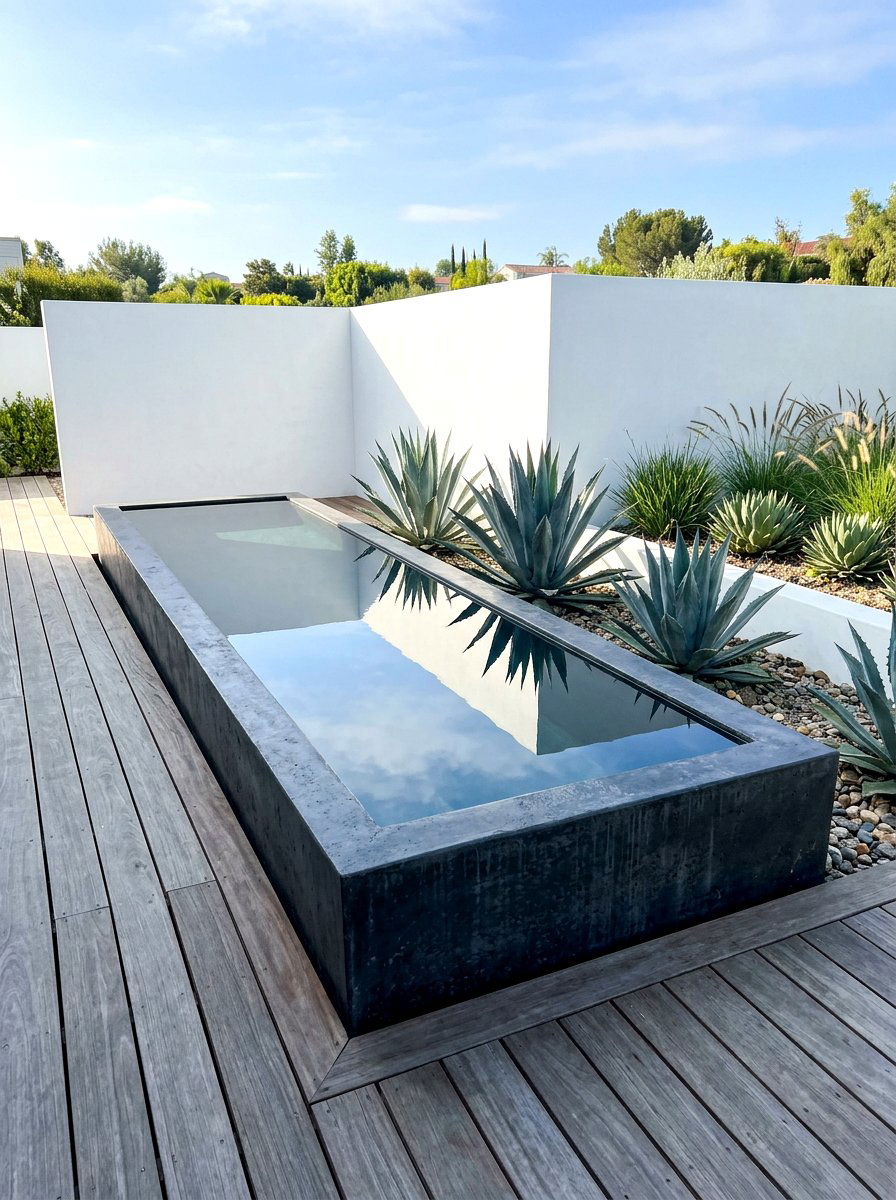 Modern minimalist water feature - 30 courtyard fountain garden ideas
