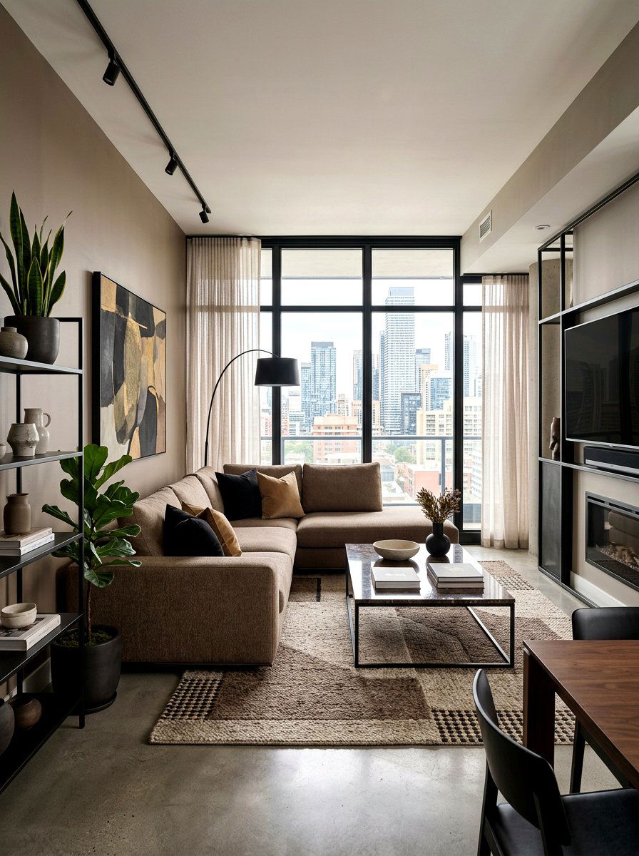 Modern mocha living room - 30 monochrome mocha living room ideas