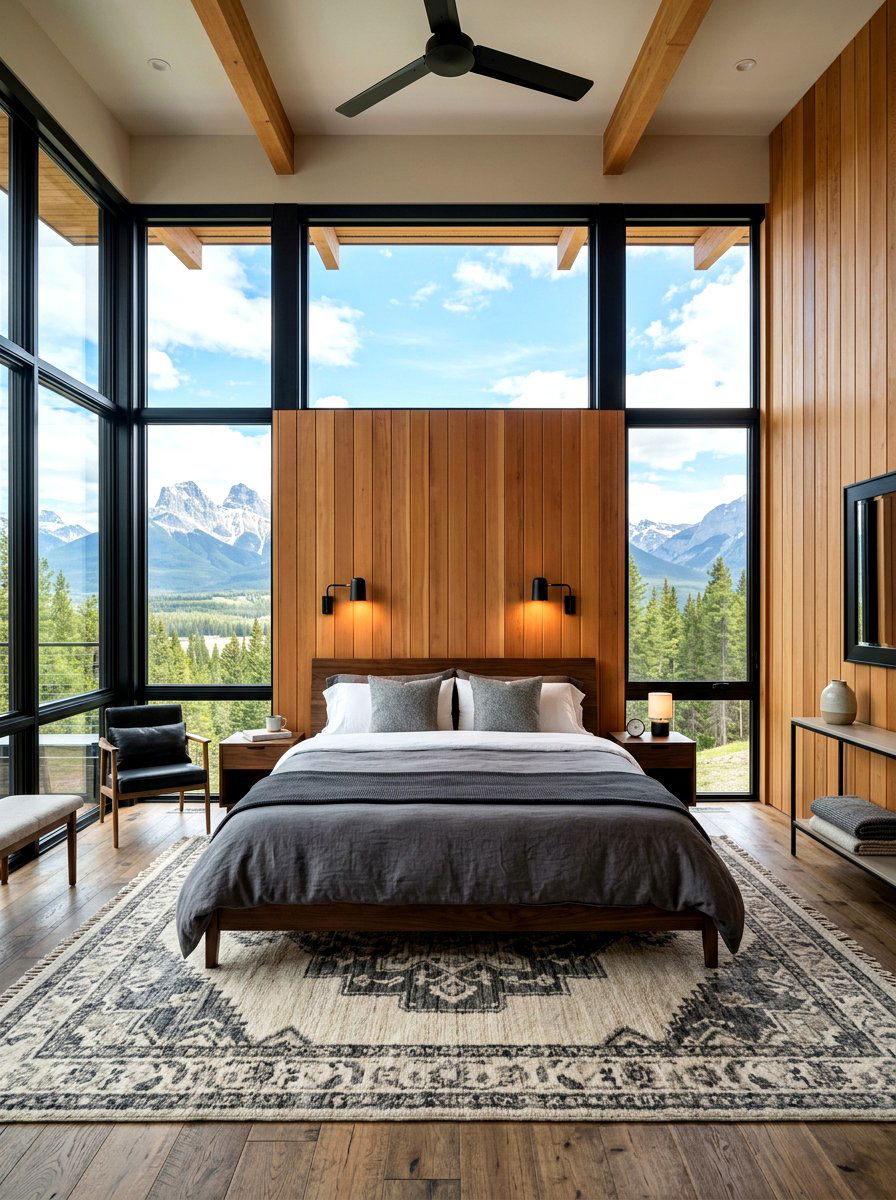 Modern mountain bedroom - 30 mountain cabin bedroom ideas
