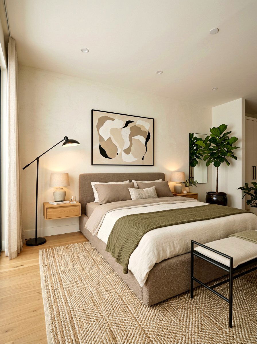 Modern mushroom and cream bedroom - 30 mushroom and cream bedroom ideas