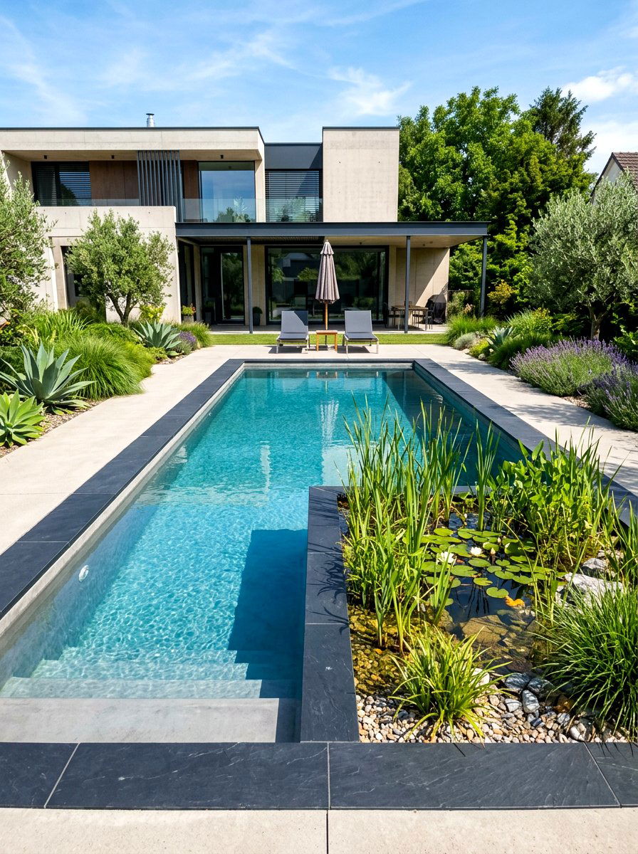 Modern natural pool - 30 natural pool backyard ideas