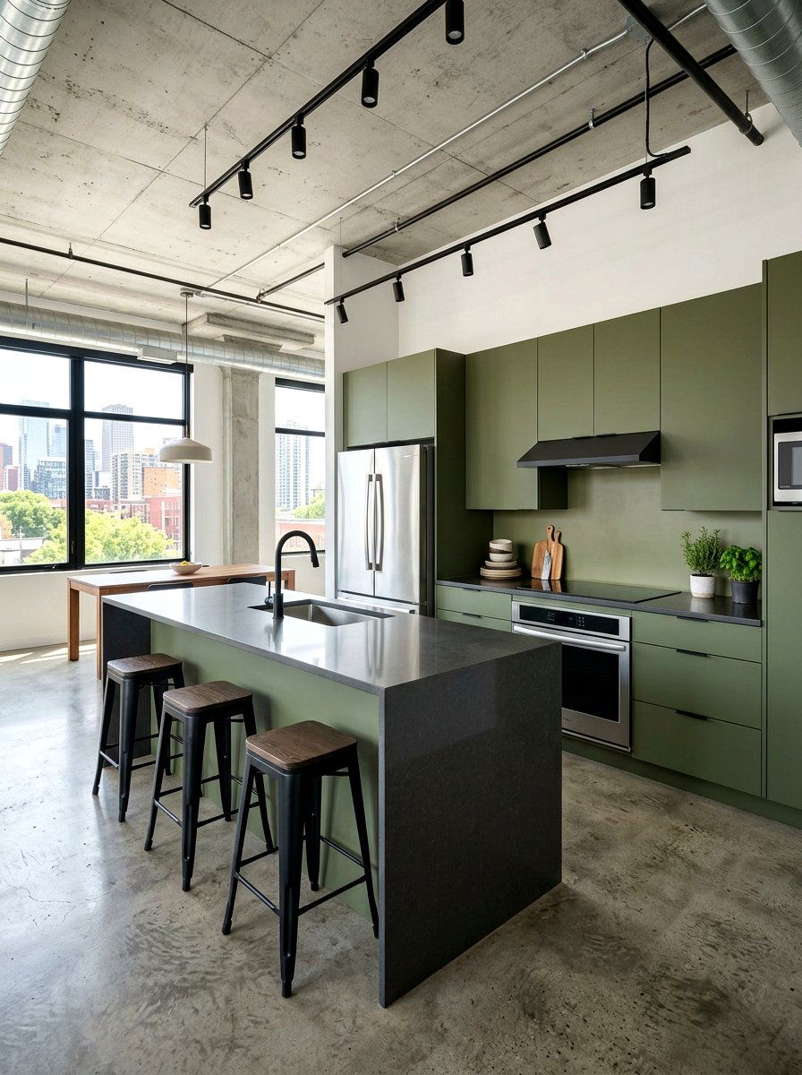 Modern olive green kitchen - 30 olive green kitchen ideas