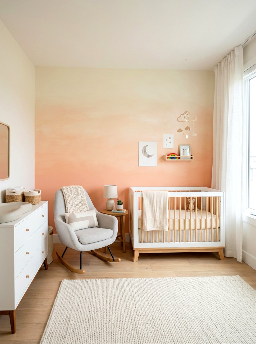 Modern ombre wall mural - 30 mural wall ideas
