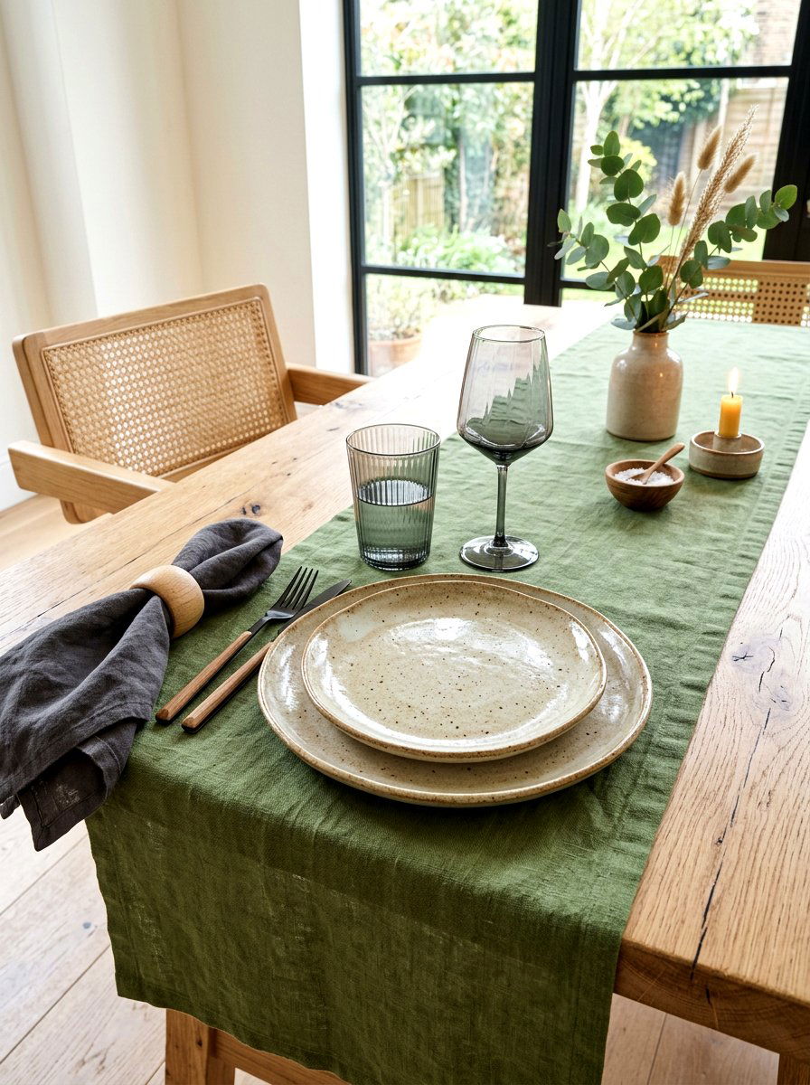 Modern organic place setting - 30 place setting ideas