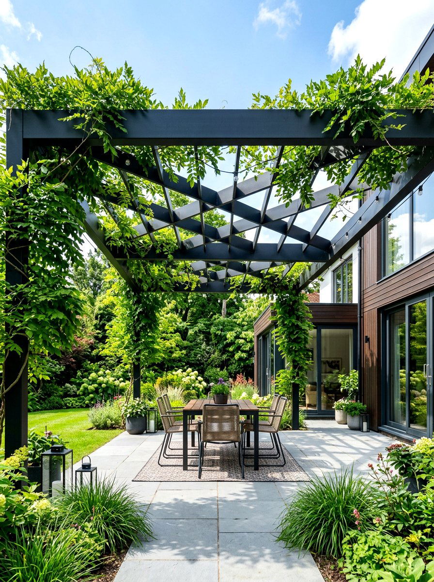 Modern pergola - 30 city backyard garden ideas