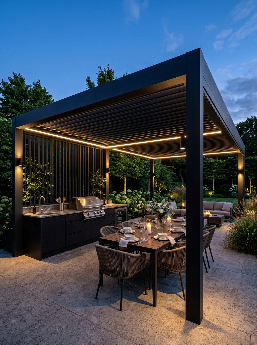 Modern pergola lighting - 30 modern outdoor lighting ideas