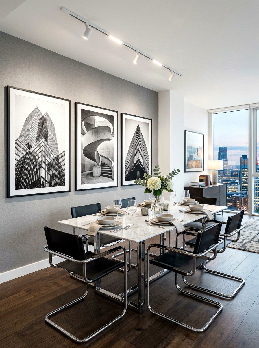 Modern photography dining room - 30 art filled dining room ideas