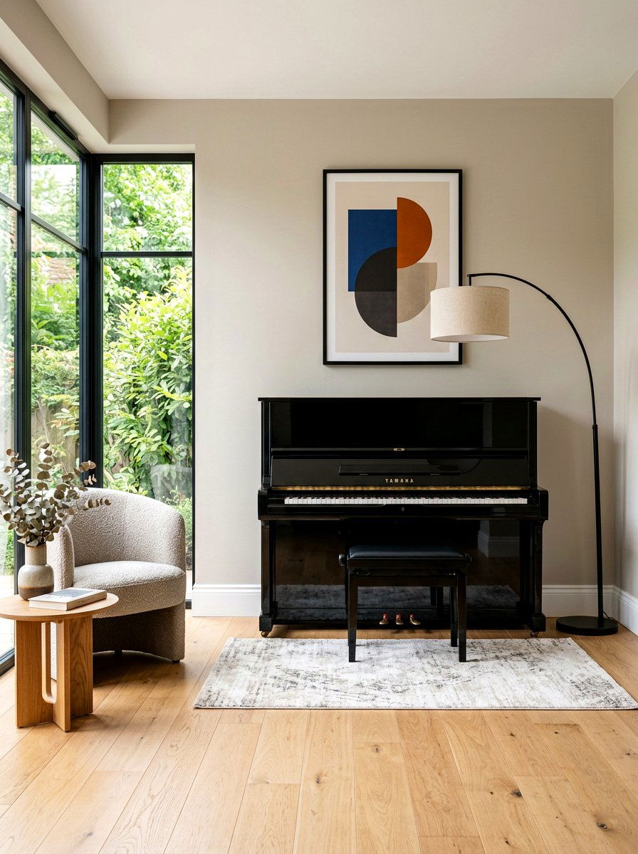 Modern piano room decor - 30 music practice room ideas