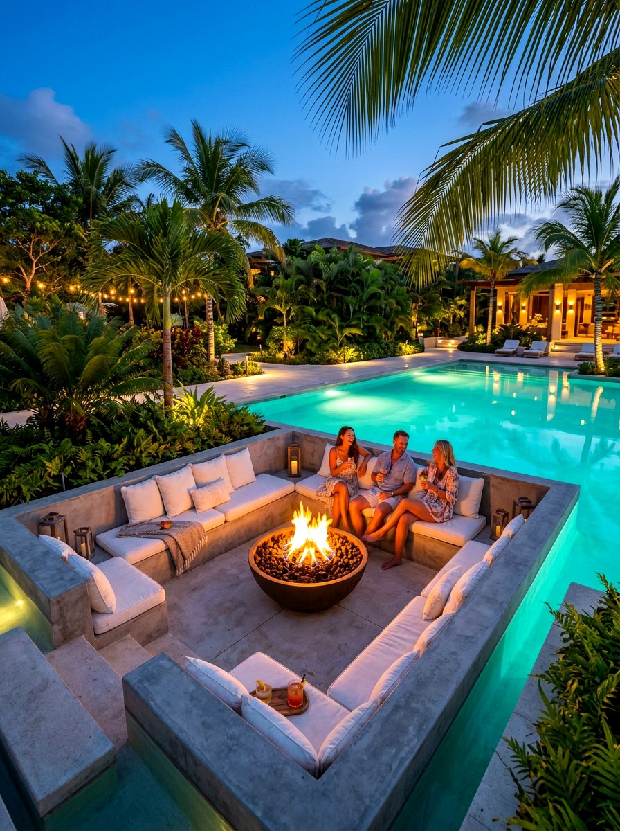 Modern poolside cabana - 30 resort style backyard lounge ideas