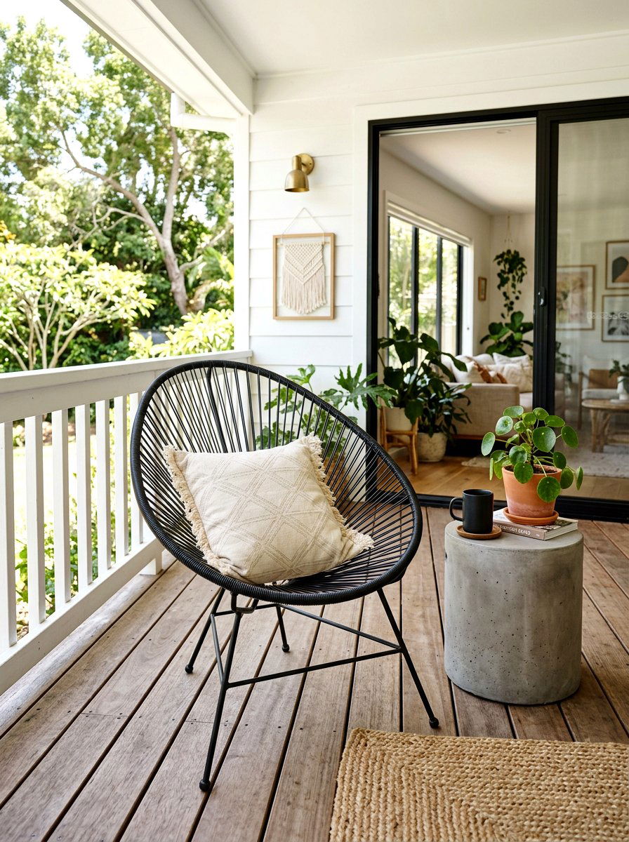 Modern porch chair - 30 modern front entry ideas