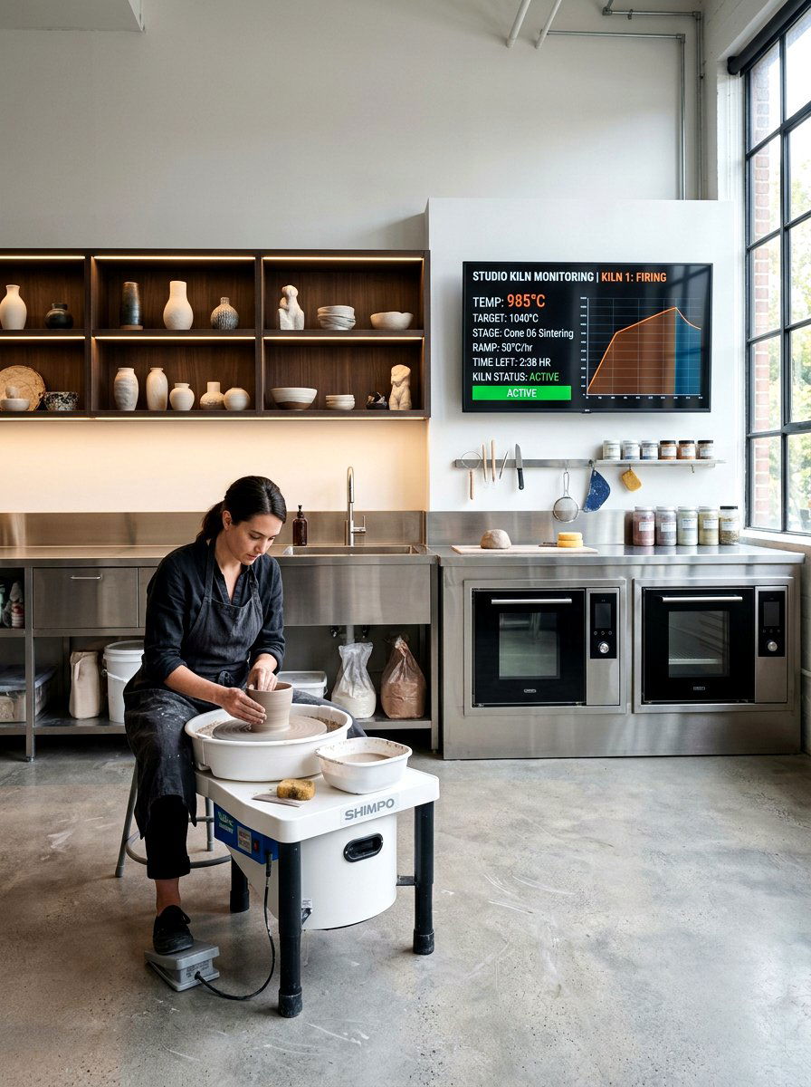 Modern pottery studio - 30 pottery room ideas