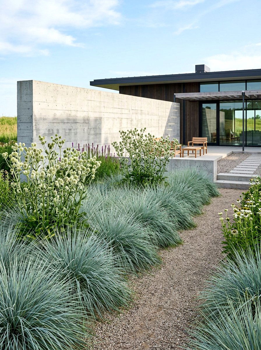 Modern prairie landscape - 30 prairie garden ideas