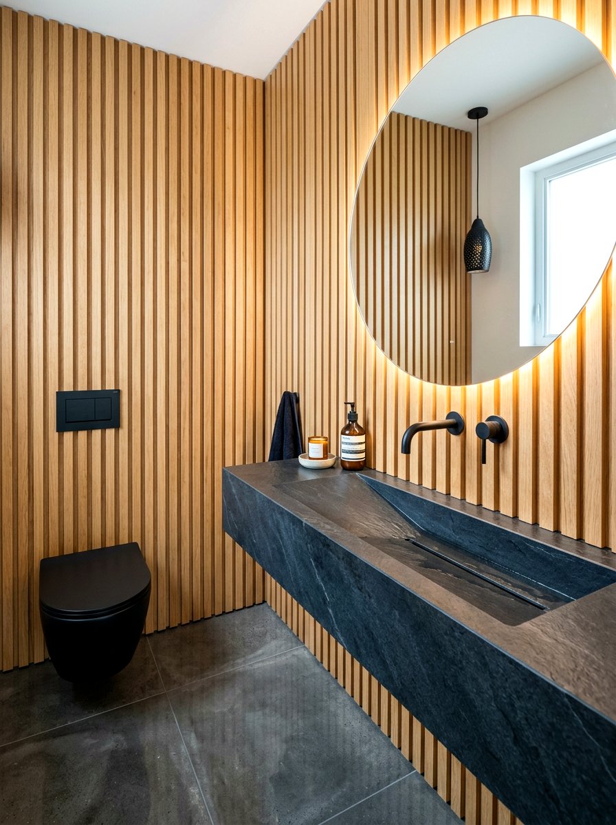 Modern ramp sink - 30 integrated sink countertop ideas