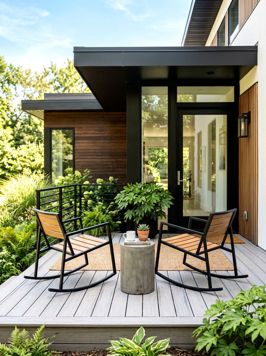 Modern rocker porch - 30 modern front porch ideas