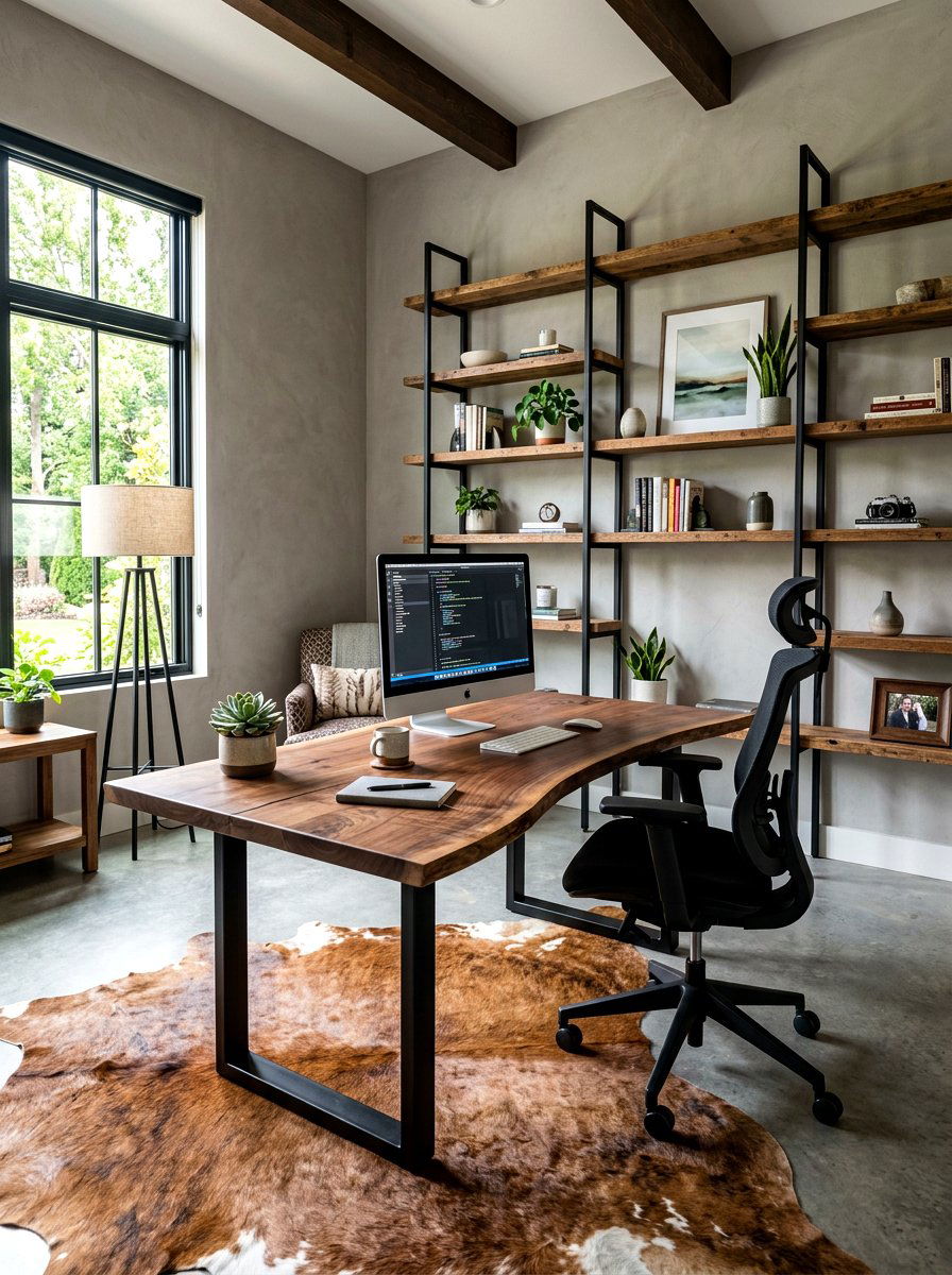 Modern rustic office - 30 viral home office ideas