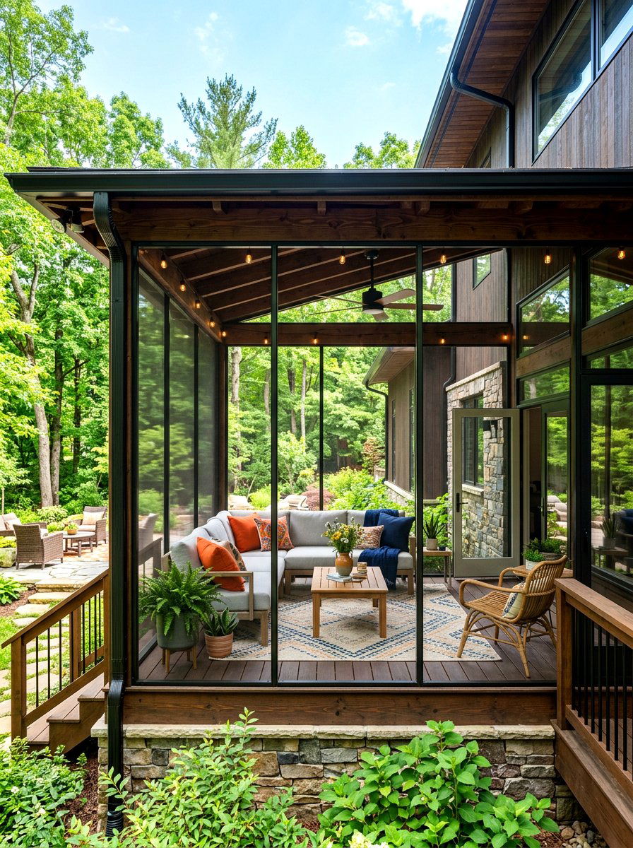Modern screen porch - 30 modern front porch ideas