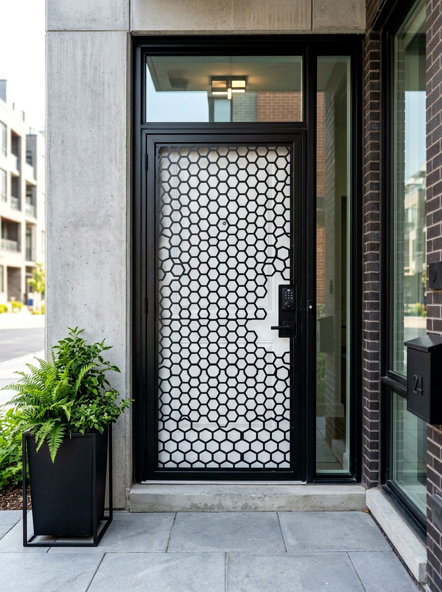 Modern security door - 30 modern front entry ideas