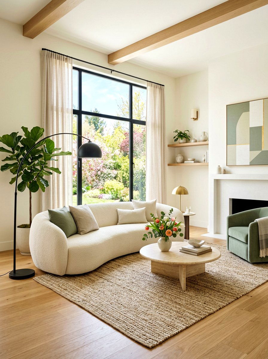 Modern spring aesthetic - 30 soft spring living room ideas