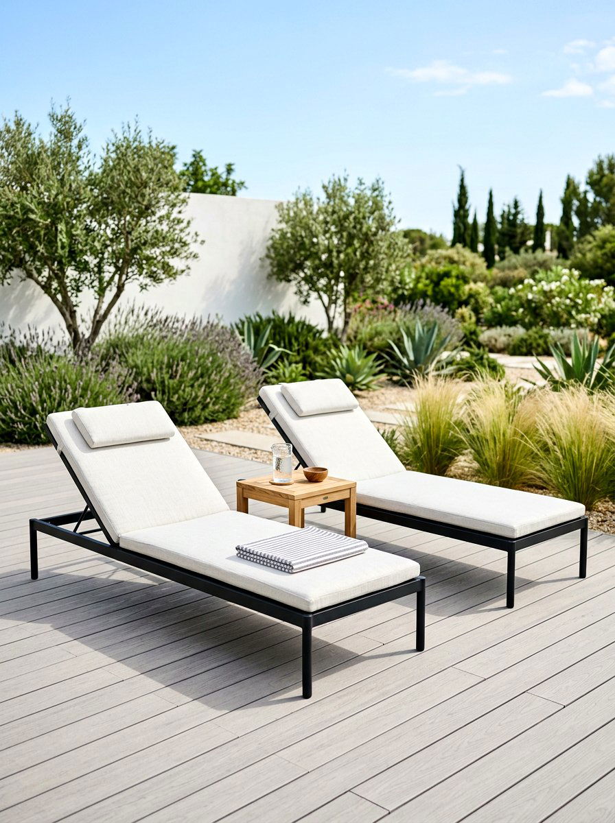 Modern sun lounger - 30 Scandinavian patio ideas