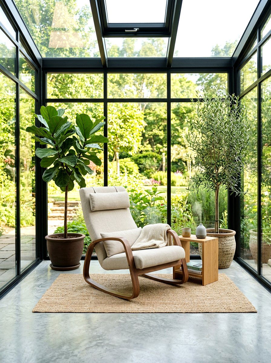 Modern sunroom wellness nook - 30 sunrise meditation space ideas