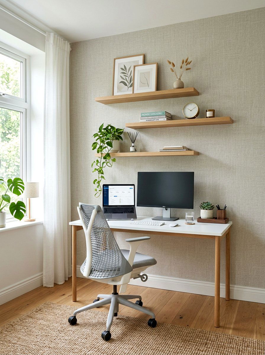Modern texture wallpaper office - 30 wallpaper accent wall ideas