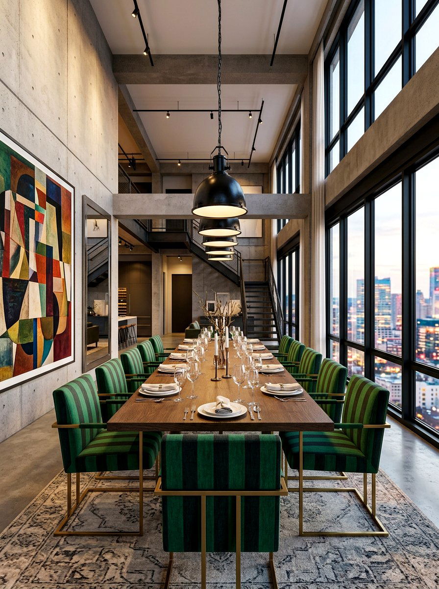 Modern vertical striped dining chair - 30 striped dining chair ideas