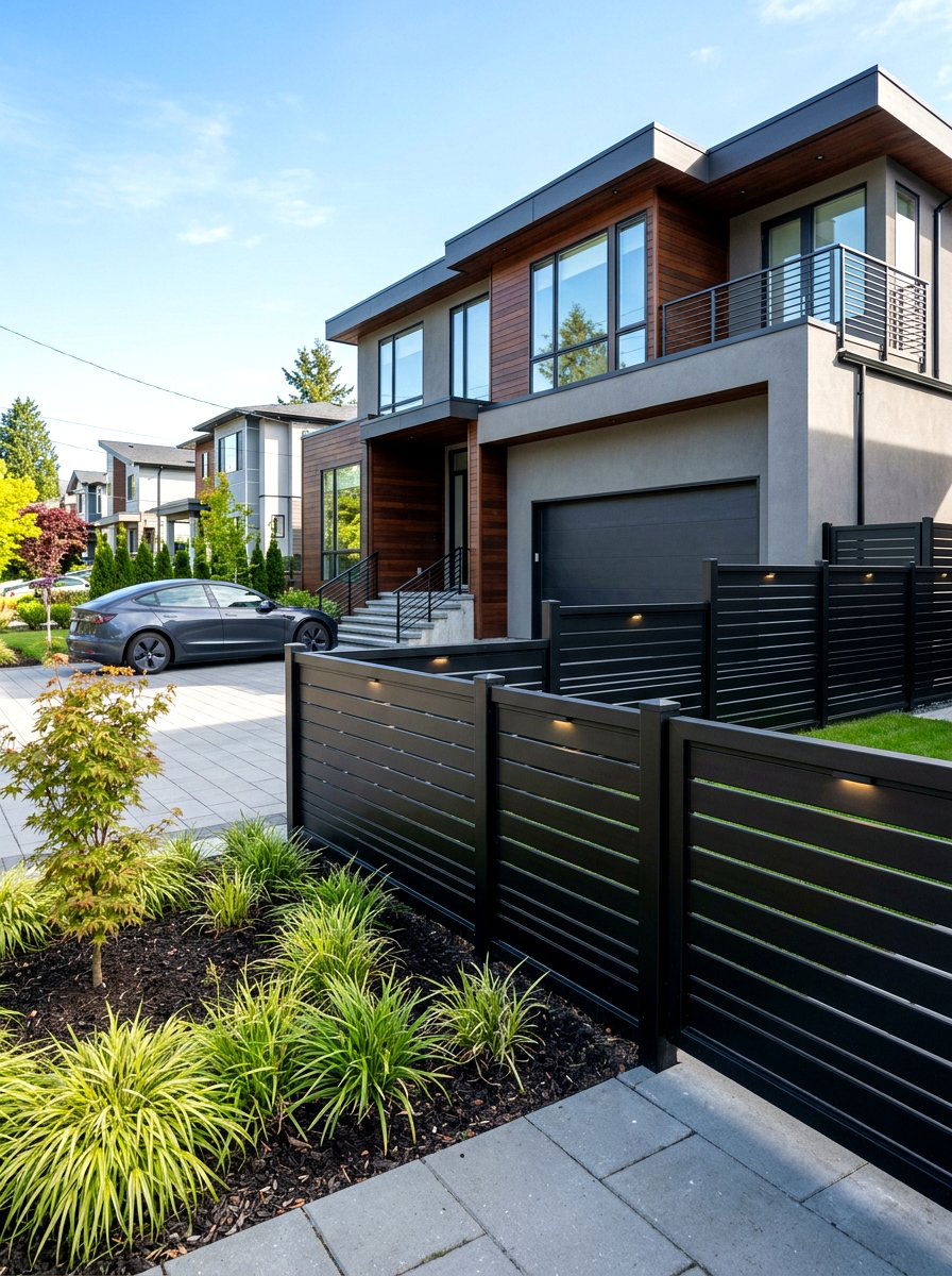 Modern vinyl fence - 30 vinyl fence ideas