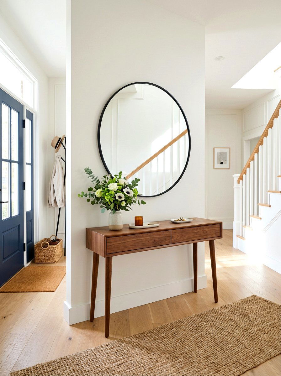 Modern wall mirror - 30 empty wall ideas