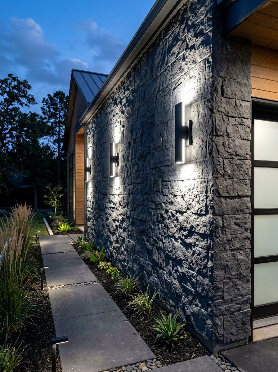 Modern wall sconces - 30 garden lighting ideas