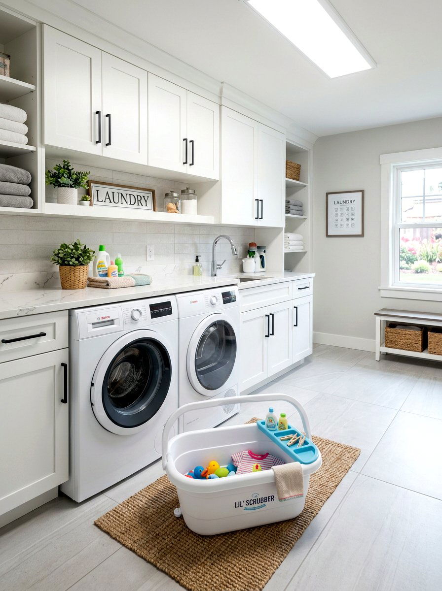 Modern white plastic toy tub - 30 pet toy basket ideas