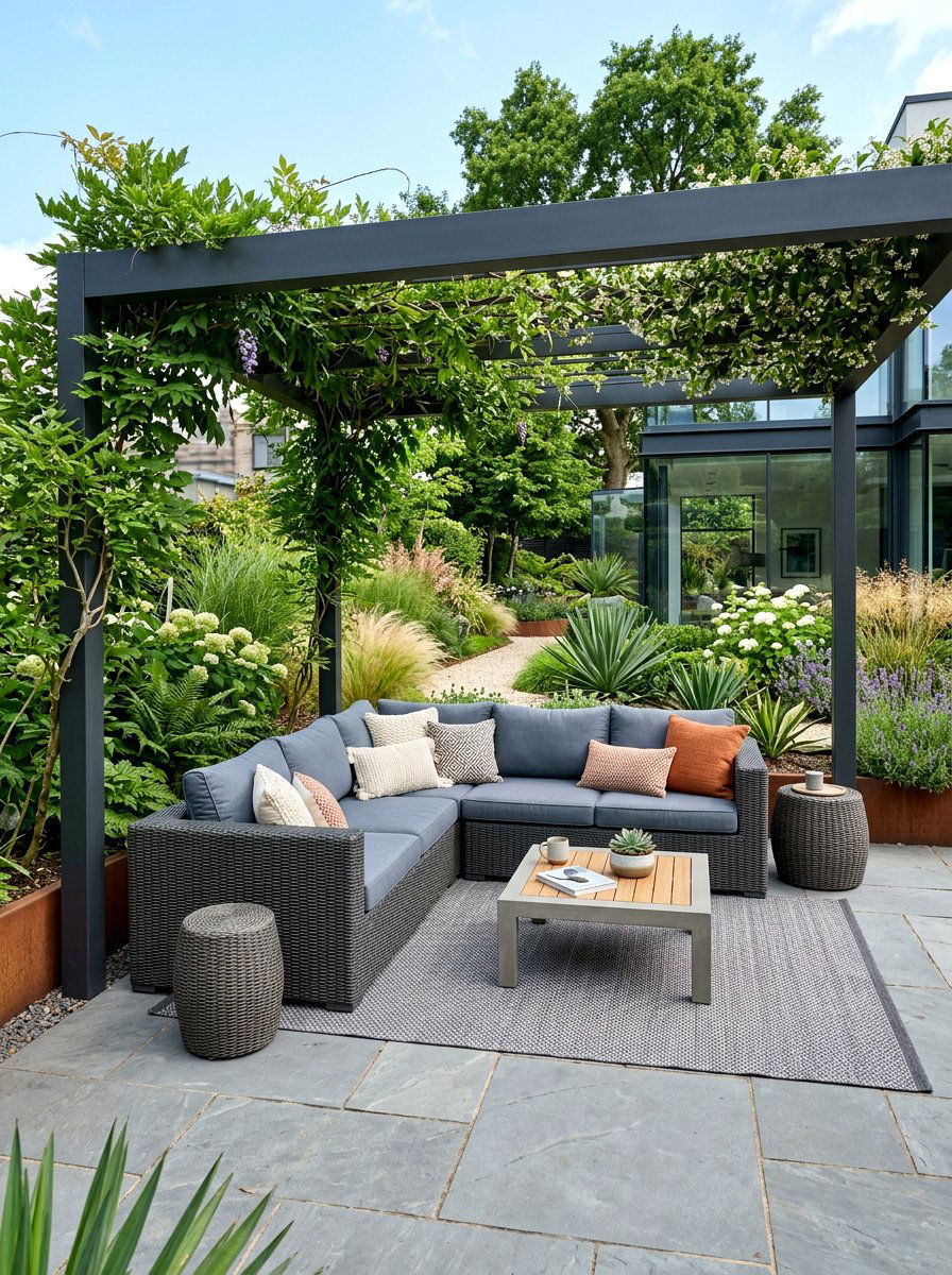 Modern wicker lounge - 30 modern patio sectional ideas