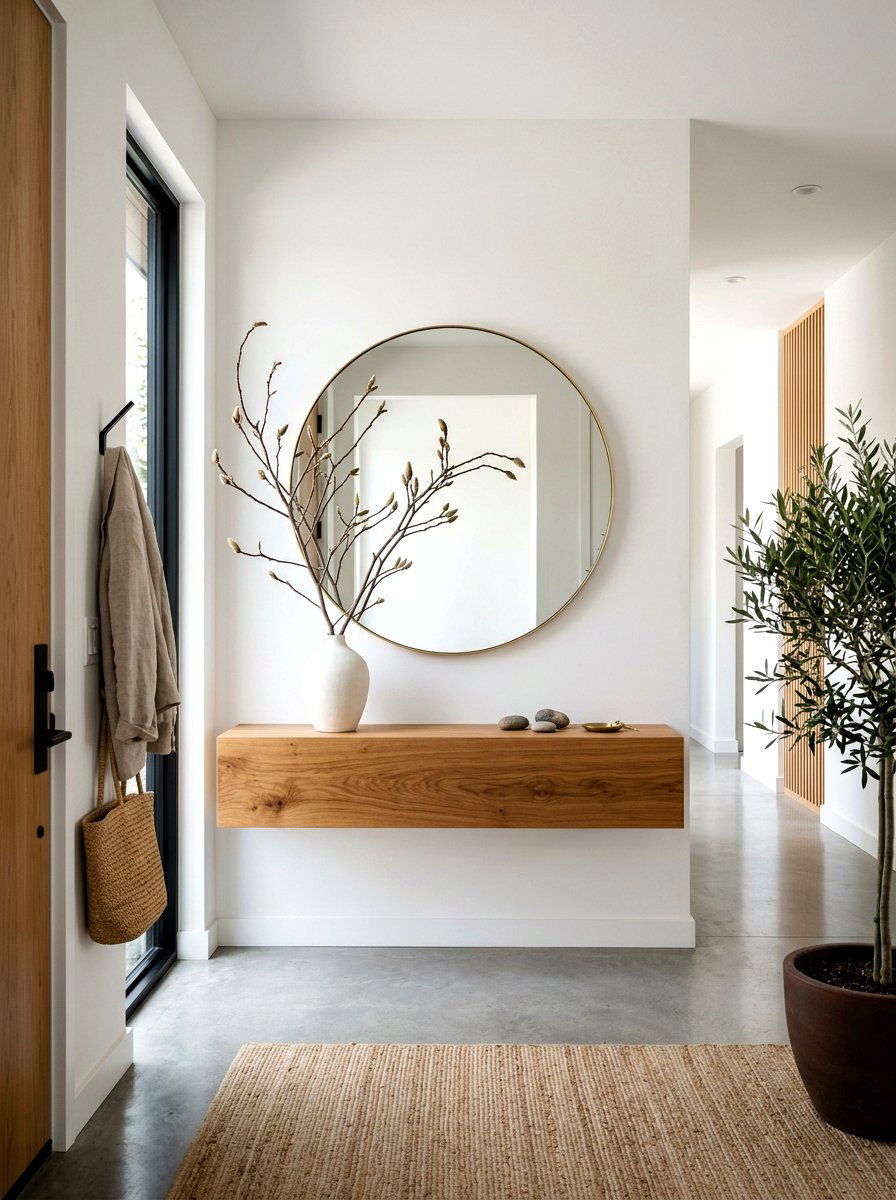 Modern zen entryway - 30 calm minimal decor ideas