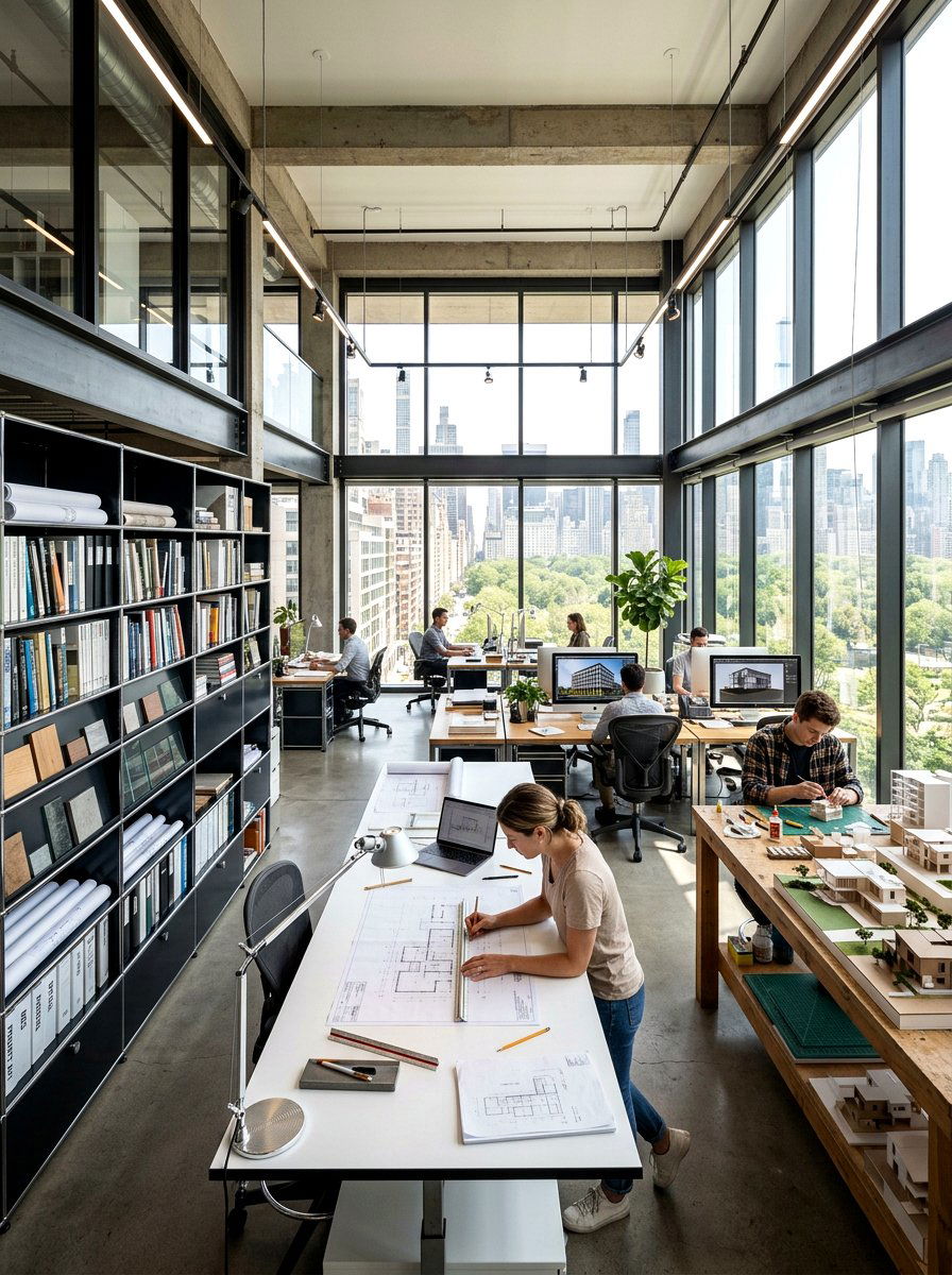 Modernist Architecture Office - 30 creative studio office ideas