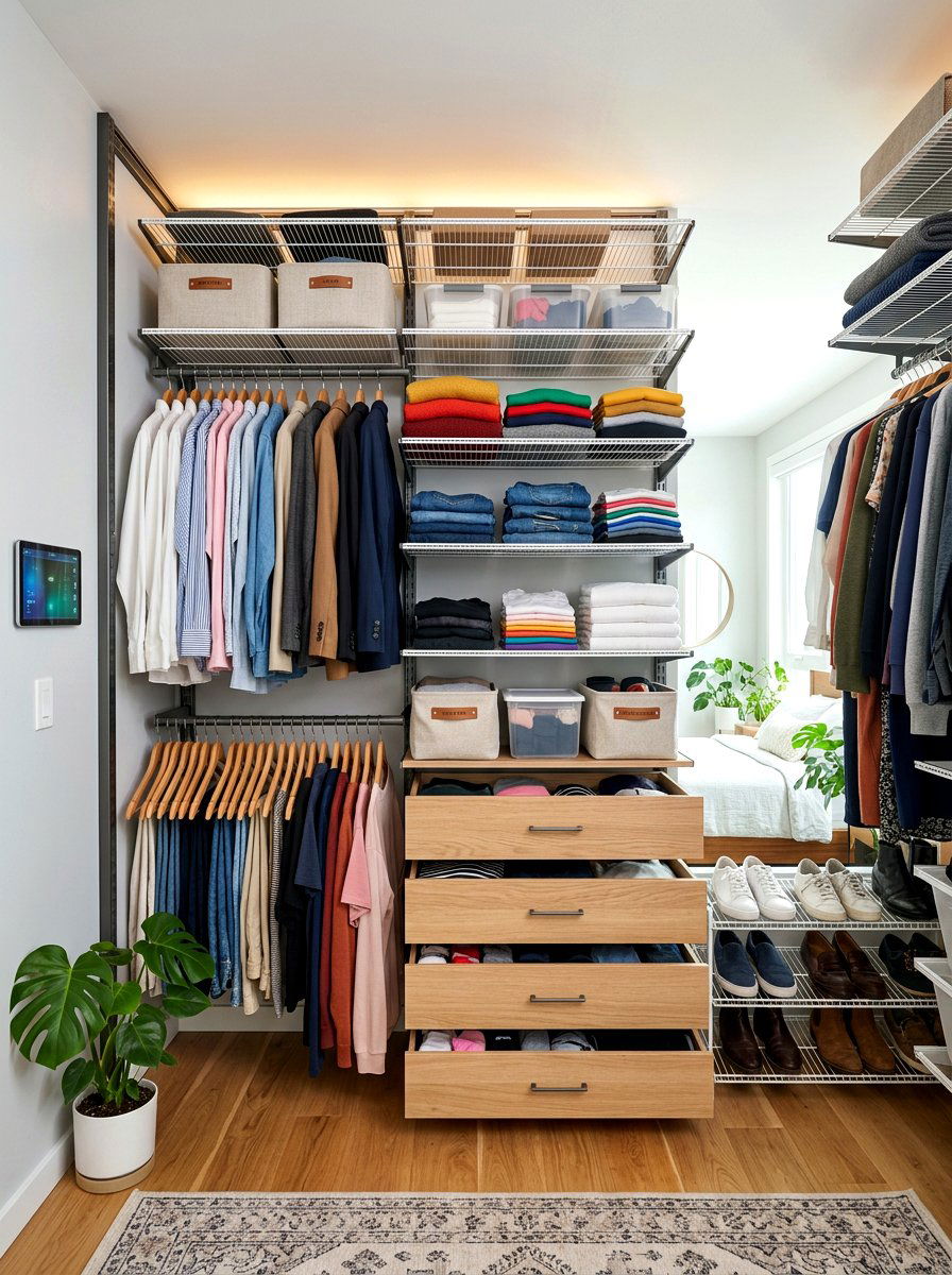 Modular Closet Shelving System - 30 compact closet ideas