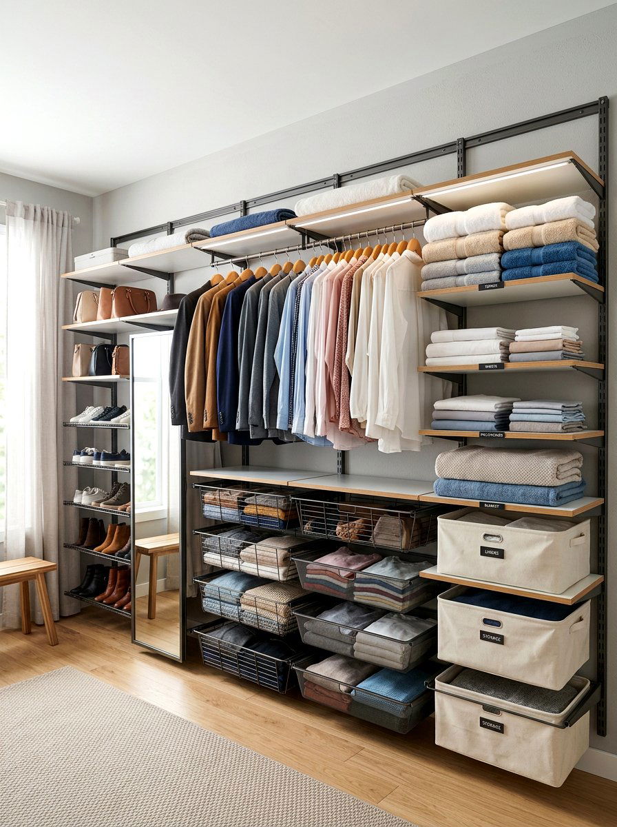 Modular Closet System - 30 hallway linen closet ideas