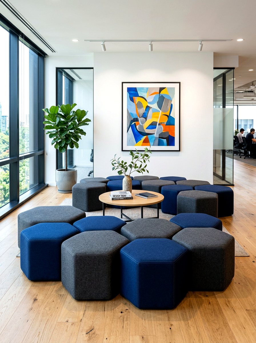 Modular Collaborative Lounge Seating - 30 office meeting corner ideas
