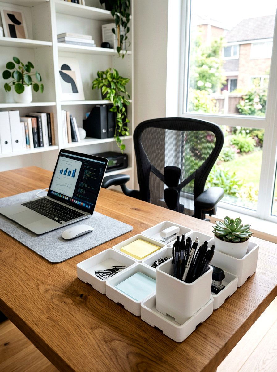 Modular Desk Organizer - 30 modular apartment storage ideas